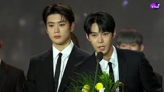 NCT127, JAE HYUN& DOYOUNG's acceptance speech (Korean Pop Culture and Art Awards 2019)