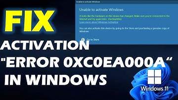 Fix Activation "error 0xC0EA000A" on Windows 11/10