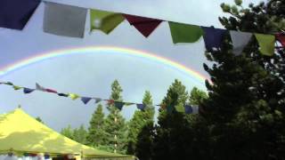 Khyentse Yangsi Rinpoche Arrives in Colorado and Wakes to a Double Rainbow at Phuntsok Choling