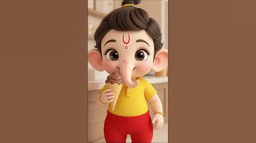 Bappa enjoying ice-cream | Ganesh Status Video | 3D Animation #aiviral #cute #shorts ##aianimation