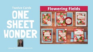 🔴Twelve Flowering Fields Cards One Sheet Wonder