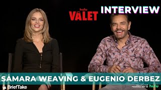 Eugenio Derbez & Samara Weaving Joke About Working Together On The Valet