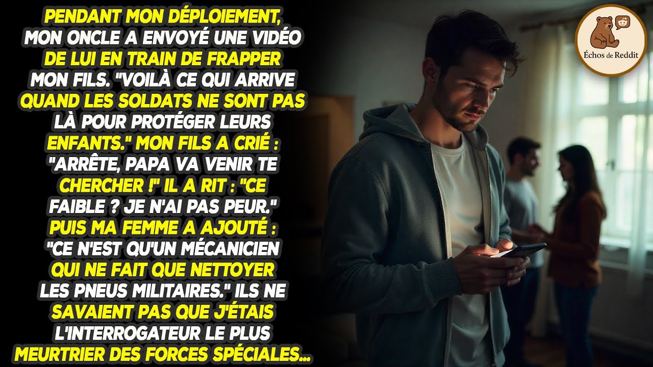Pendant mon déploiement, mon oncle a envoyé une vidéo où il battait mon fils