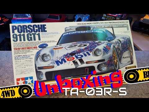 Unboxing 1997 Porsche 911 GT1 TA-03RS 58193 Tamiya RC 1/10 - YouTube
