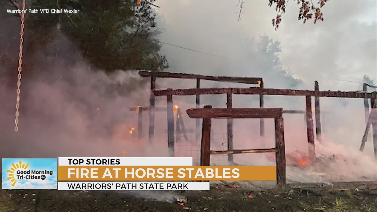 Crews respond to fire at Warriors’ Path Horse Stables
