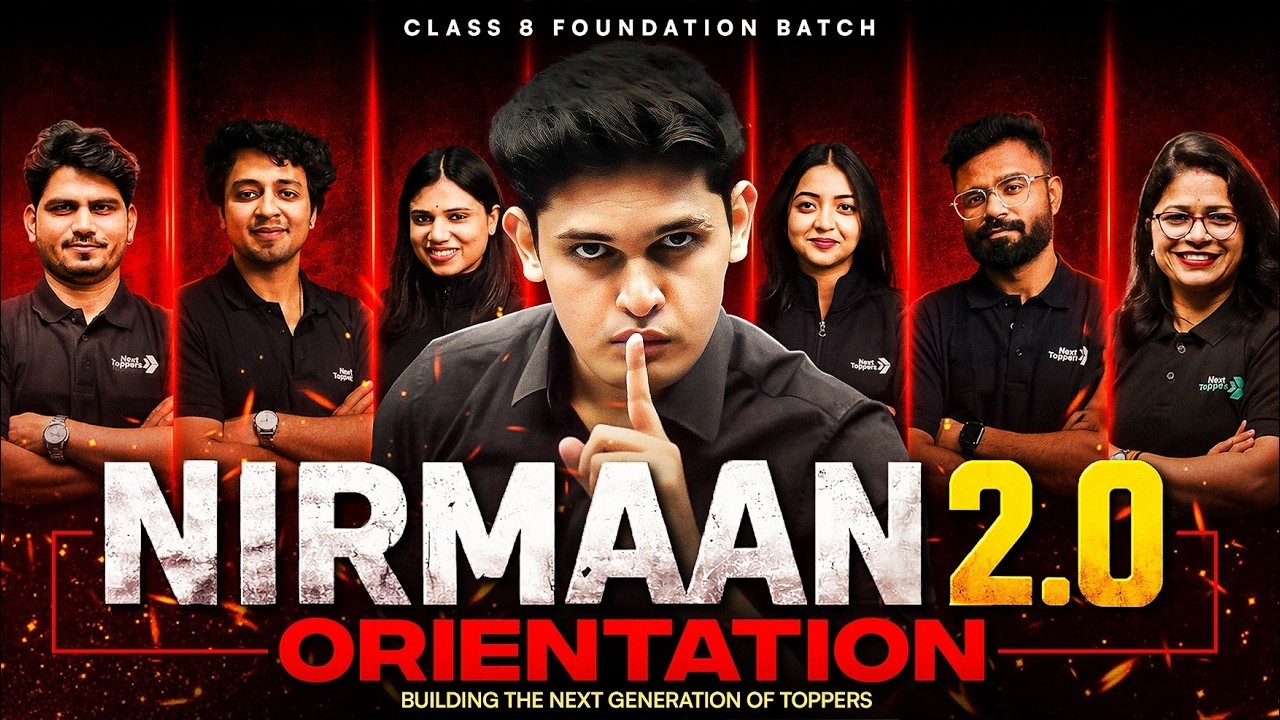 India's Biggest Foundation Batch for Class 8 😱🚀 NIRMAAN 2.0 Orientation LIVE🔥