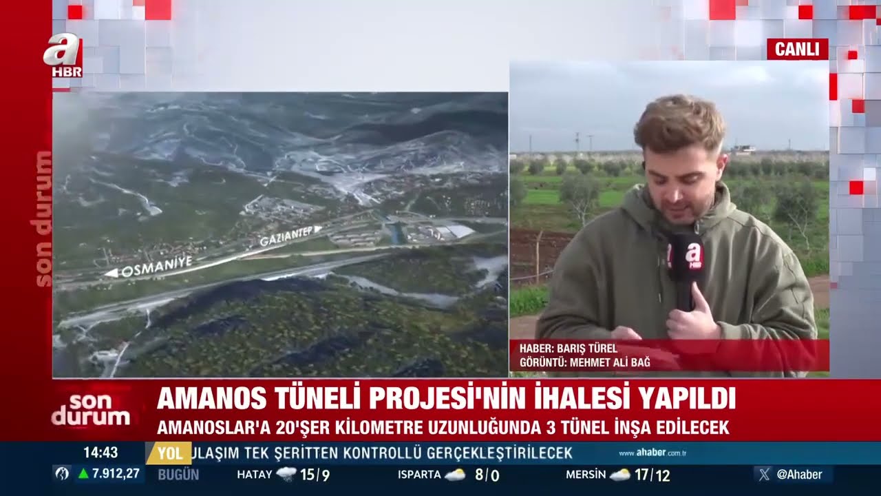 AMANOS TÜNELİ PROJESİ BAŞLAMIŞTIR - GAZİANTEP İSKENDERUN ARASI 107 KİLOMETREYE DÜŞÜYOR.