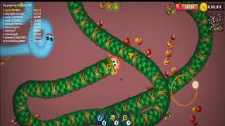 WORMSZONE.IO 001 GIANT SLITHER SNAKE TOP 01 / Epic Worms Zone Best Gameplay! screenshot 4