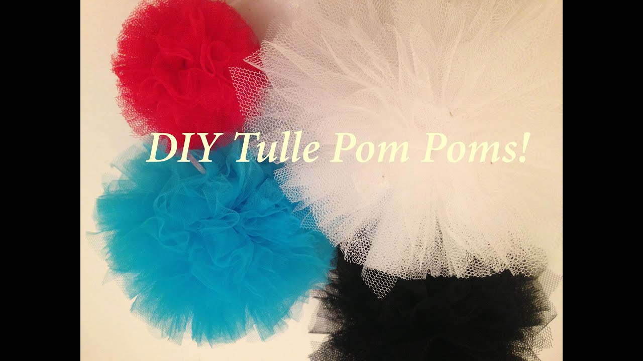 Diy Tulle Pom Poms How To Make Tulle Poms Easy Youtube