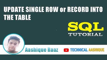 Update Single Row or Record in Oracle|Technical Aashique