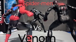 Spider-Man and miles Morales vs venom stop motion