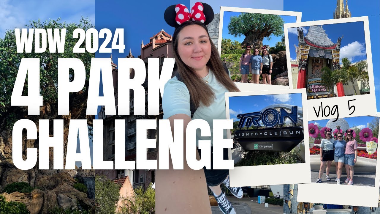 DISNEY WORLD 4 PARK CHALLENGE | 1 ride, 1 snack + 1 photo in ALL 4 ...
