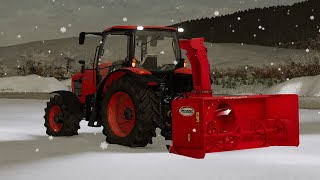 Farming Simulator 22 Snowblowing Drifted Driveway with Tractor (Snow Plowing Series) screenshot 4