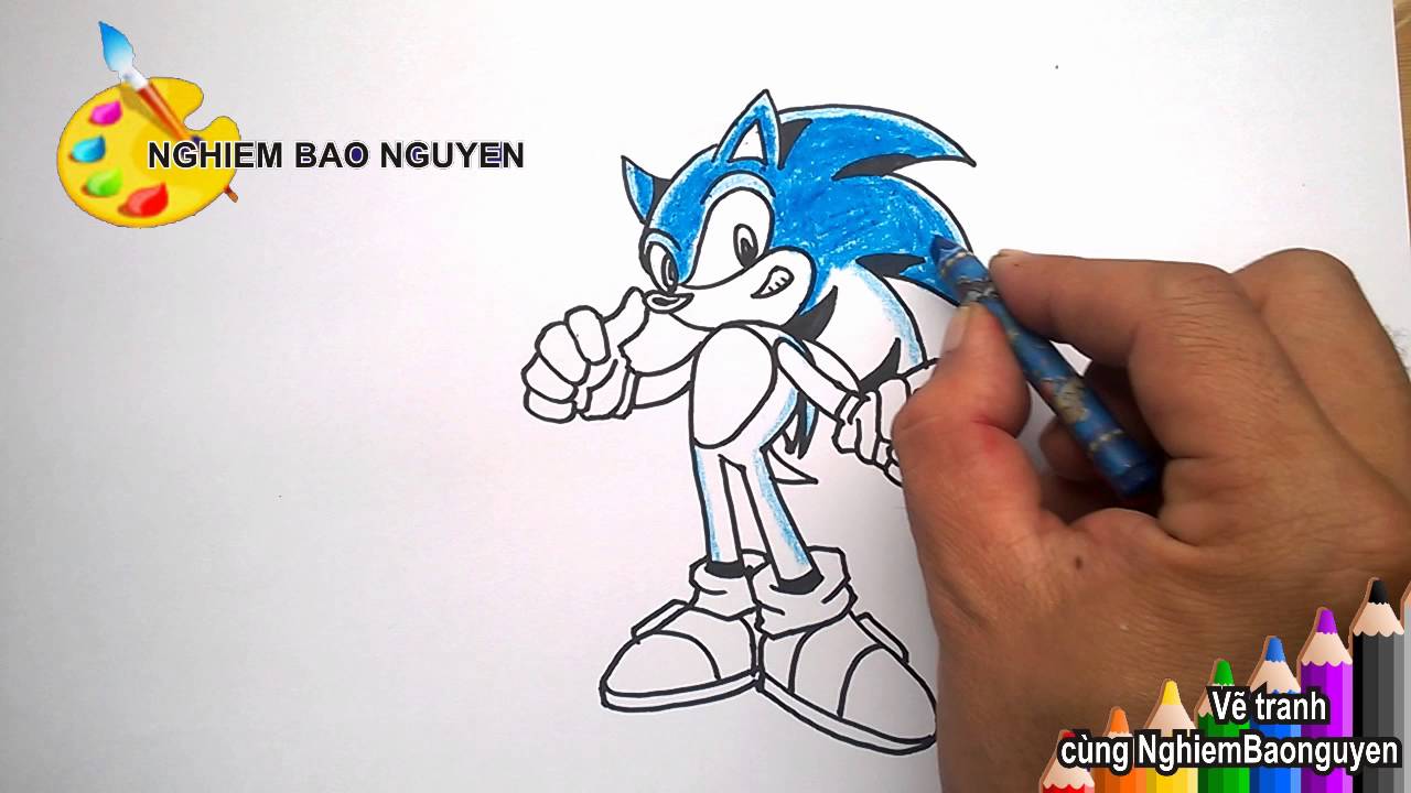 Vẽ Sonic/How to Draw Sonic - YouTube