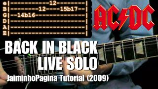 Guitar Solo Lesson - "Back In Black" LIVE Version (Donington 1991) Original JaiminhoPagina Series