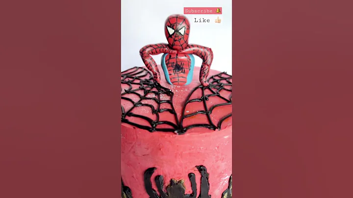 Spiderman cake #shorts #cake #marvel #viral #cartoon #birthdaycake