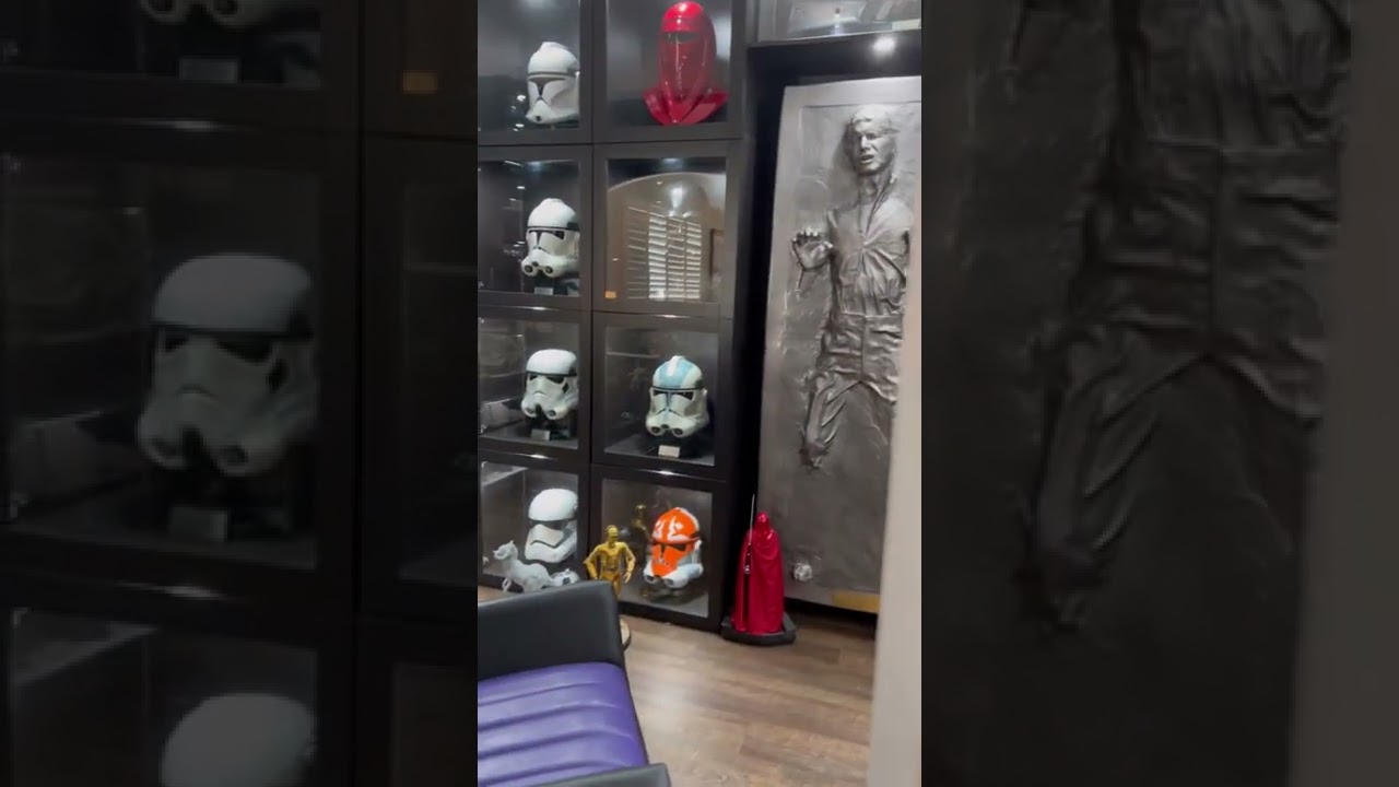 My secret Star Wars room behind a bookshelf! 