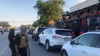 Police supporters gather for Back the Badge party in Fort Worth