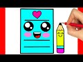 COMO HACER UNA CARTA - DIBUJOS KAWAII - como dibujar una carta de amor kawaii