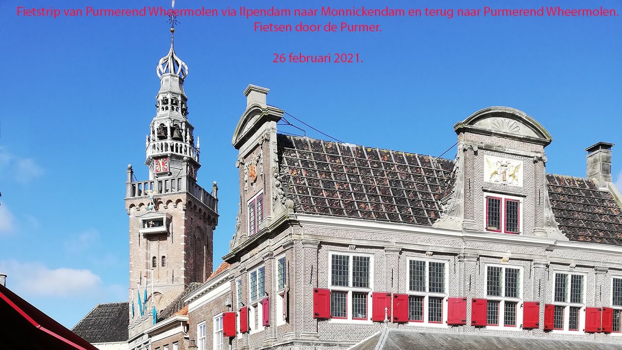 Bicycle tour from Purmerend Wheermolen via Ilpendam to Monnickendam and back to Purmerend.