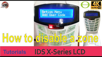 How to disable a zone on your IDS X-series alarm - permanent bypass
