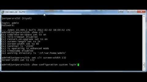 Juniper Junos CLI idle-timeout (screencast)