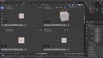 Shortcut to split one screen into four in Blender 2.8 || Blender Tutorial