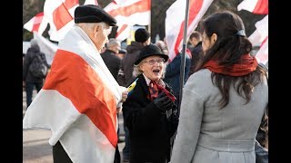 Дзень Волі 2018 у Мінску ля Опернага тэатра