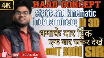 static and kinematic indeterminacy in 3D.....