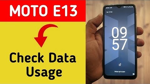 Moto E13 data usage kaise check kare, how to check mobile data usage in moto E13, data usage setting