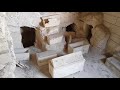 That is how Jews from the days of Jesus were buried. A  burial site at the Mount of Olives Jerusalem