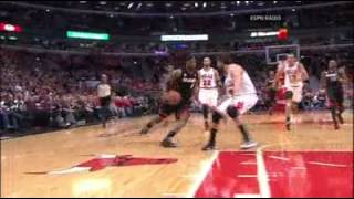 Nate Robinson Blocking Lebron.