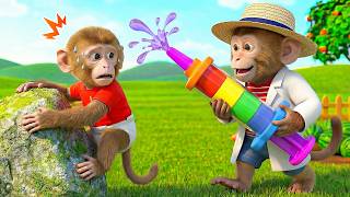 Oh No, The Monkey Got Sick - This Time For A Shot | RooRoo Monkey Kids Songs