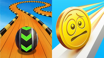 Sky Rolling Balls VS Coin Rush - All Levels SpeedRun Gameplay Android iOS Ep1