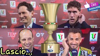 Finale coppa Italia. Interviste post Elkann, Vlahovic, Danilo e Allegri 'Lascio...'