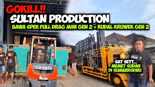 MBAH BRENGOS LOADING AND UNLOADING GENSETS AT SULTAN PRODUCTION HEADQUARTERS