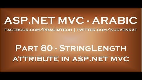 StringLength attribute in asp net mvc in arabic