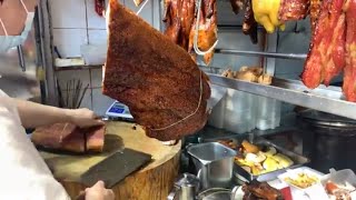 Hong Kong Street food Roasted Pork Belly Roast Ducks in Wan Chai