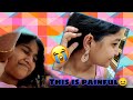 This is painful 😖 | Ear piercing | Shreya Shinde