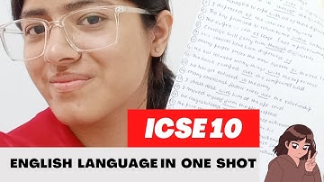 English Language One Shot😱|Class 10th ICSE