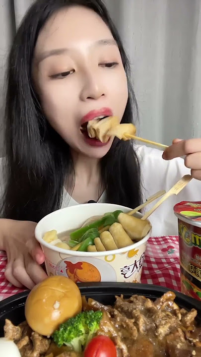 Bouncy Fish Cake Skewers #mukbang #strictlydumpling #food