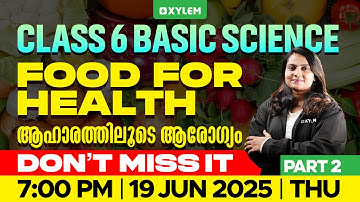 Class 6 Basic Science | Food For Health / ആഹാരത്തിലൂടെ ആരോഗ്യം : Part 2 | Xylem Class 6