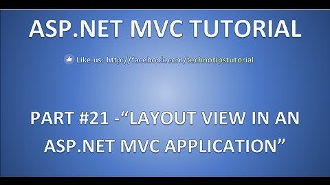 Deel 21 - Lay-outweergave in een ASP.NET MVC-toepassing
