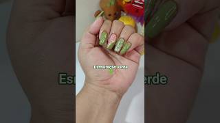 Esmaltação verde 🌴 Gostaram amigas? #insponails #esmaltação #nailart #greenscreen #unhasnaturais