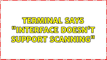 Ubuntu: Terminal says "Interface doesn