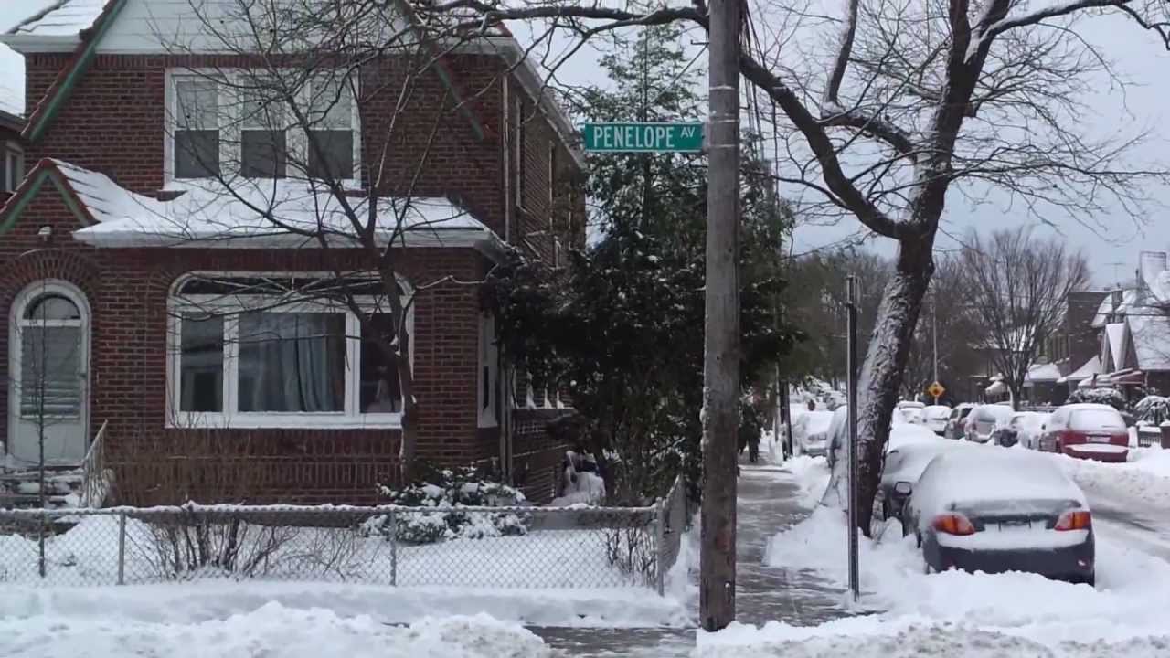 2013 Snow Storm Middle Village, Queens 83rd St and Penelope Avenue