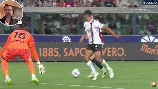 Clinical Save by AC Milan Goalkeeper Mike Maignan - Christian Pulisic’s Serie A Debut