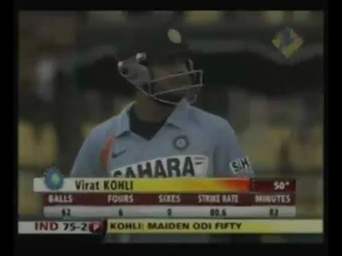 Virat Kohli 54 (1st ODI Fifty) v Sri Lanka 4th ODI 2008 @ Colombo *** RARE ON YOUTUBE***
