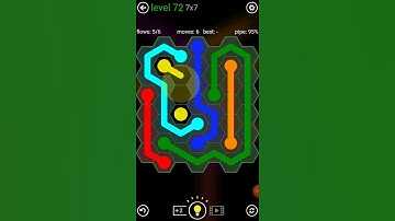 Flow Free Hexes Game Play 7×7 Level 72 walkthrough android and iOS
