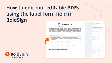 How to Edit Non-Editable PDFs Using the Label Form Field in BoldSign